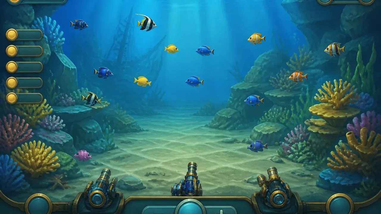 Practice credits on the Jackpot Fishing tank before cash ammo