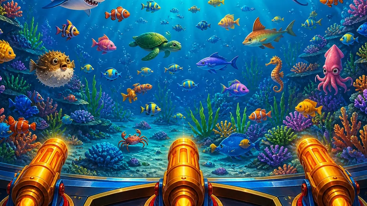 Practice on Credits on the Jackpot Fishing tank